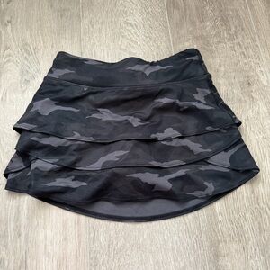 Athleta Black Camouflage Mini Skirt